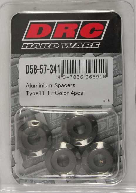 DRC Aluminum Spacers Type 11 Titanium M6X12Mm 4/Pk D58-57-341