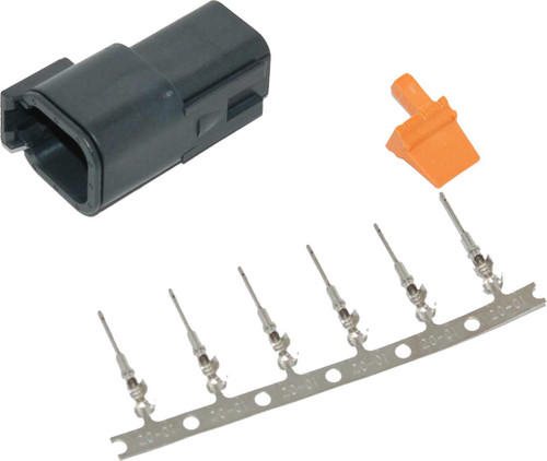 NAMZ CUSTOM CYCLE Deutsch Dtm 6-Pin Blk Receptcl W/6 Trmnls/Wdglck Hd74106-98Bk MDR-6B