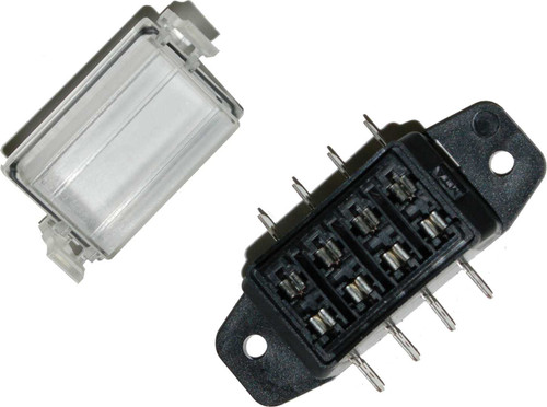 NAMZ CUSTOM CYCLE Atc 4-Way Fuse Block Water Tight Clear Cover NFB-01