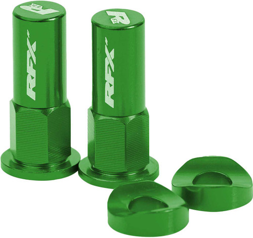 RFX Rim Lock Nuts & Washers 2Pcs Green FXRL 90000 99GN