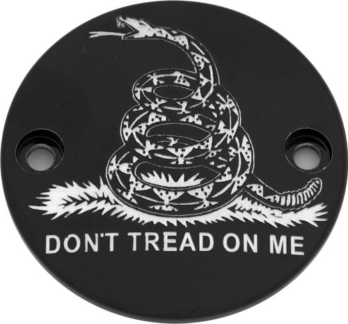 CUSTOM ENGRAVING M8 Timer Cover Don'T Tread Black PATR08-63BG