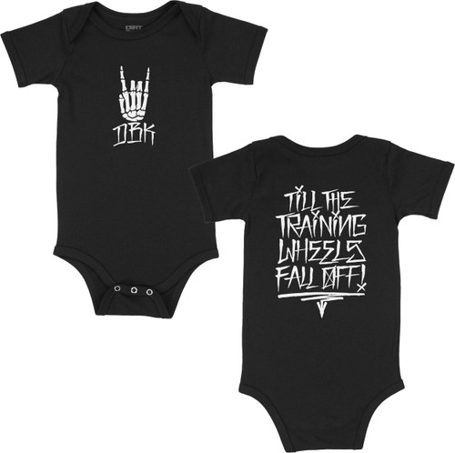 DBK Training Wheels Onesie Black Newborn BO-TRAININGWH-NB