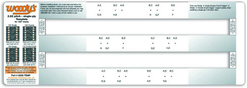 WOODYS Studding Template 2.52" Pitch Single Ply 252S-TEMP