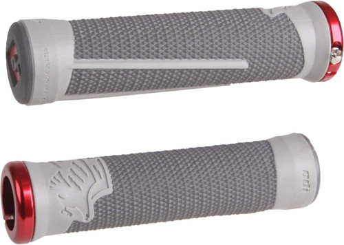 ODI Ag-2 Mtb/Bmx Grips Graphite/Cool Grey W/Red D35A2HG-R