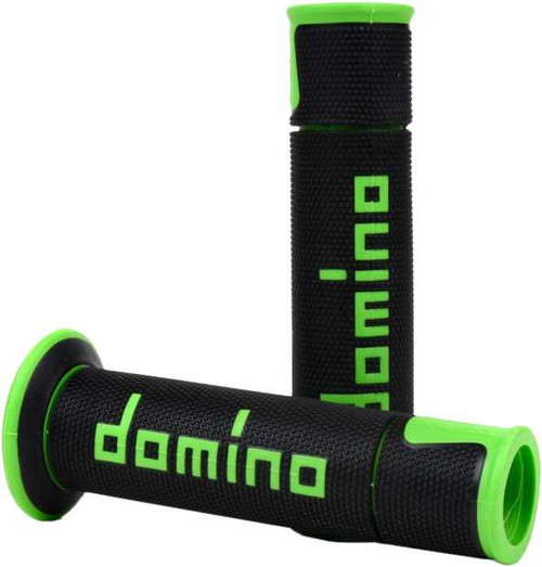 DOMINO RACING A450 Road Racing Grips Black/Green Pair A45041C4440B7-0