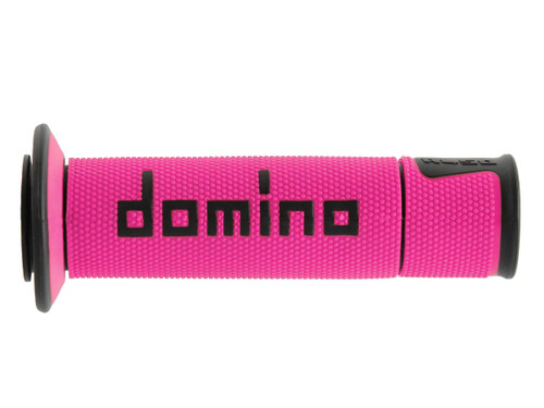 DOMINO RACING A450 Road Racing Grips Fuchsia/Black Pair A45041C4043B7-0
