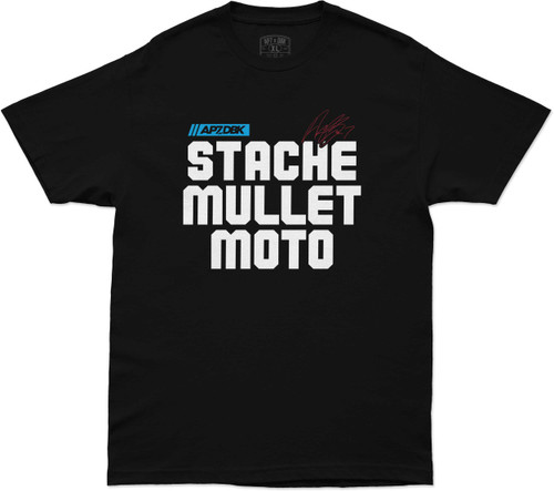 DBK Stache Mullet Moto Tee Black Sm ATAP-STACHEMULL-S