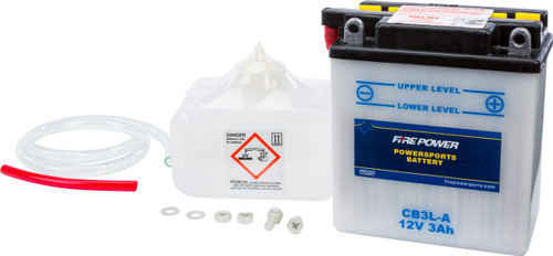 FIRE POWER Battery W/Acid Cb3L-A 12V Heavy Duty CB3L-A