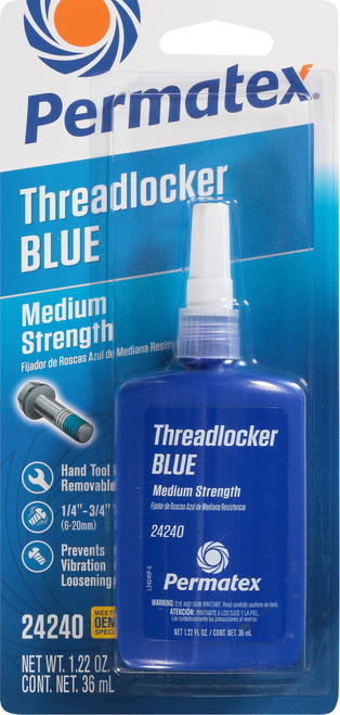 PERMATEX Medium Strength Threadlocker Blue 36 Ml 24240