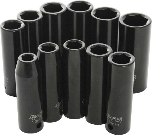 PERFORMANCE TOOL 11 Pc 1/2" Met Imp Skt Set Deep M591DB