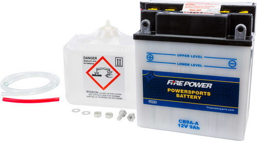 FIRE POWER Battery W/Acid Cb9A-A 12V Heavy Duty CB9A-A