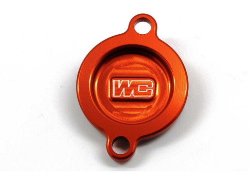 WORKS Oil Filter Cover Orange Ktm/Hus/Gas 27-105