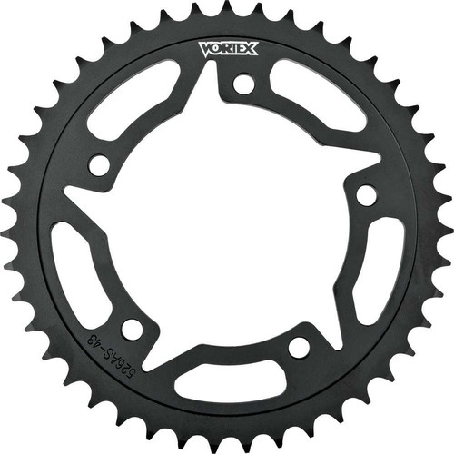 VORTEX Rear Sprocket Steel 45T-525 Blk Kaw/Suz/Yam 435CS-45