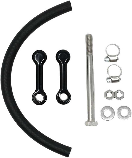 DK CUSTOM PRODUCTS Billet Tank Lift Kit 2" `99-17 Softail Powder Coat Blk DK-SFT-TLK-2