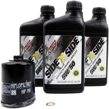 KLOTZ Sidexside Oil Change Kit 5W50 /W Oil Filter Pol KU-100
