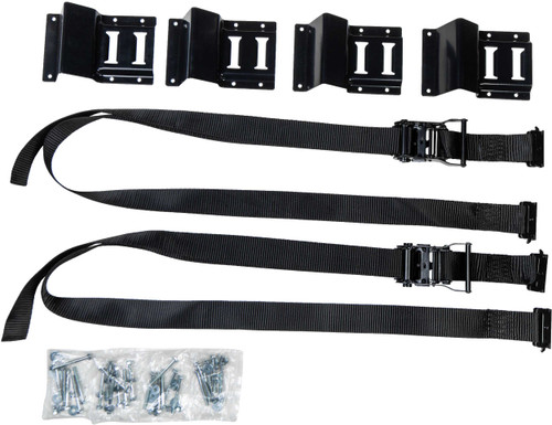 FIRE POWER Wheel Chock And Strap Kit Black 2Pcs 29-14003