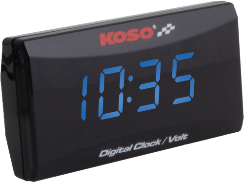 KOSO Super Slim Clock / Volt Meter Blue Display BA024B50