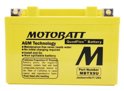 MOTOBATT Battery Mbtx9U Sealed Factory Activated MBTX9U