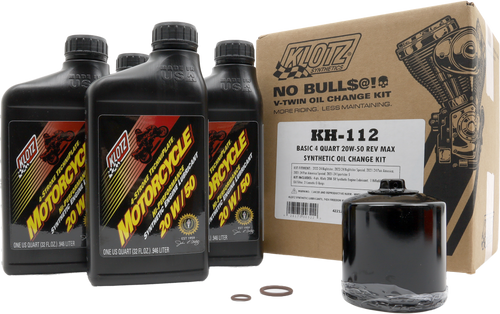 KLOTZ Basic Hd Rev Max 4Qt Synthetic Oil Change Kit KH-112