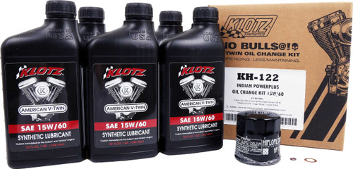 KLOTZ Indian Powerplus 5Qt Synthetic Oil Change Kit KH-122