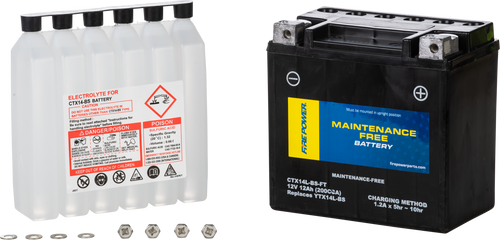 FIRE POWER Battery Ctx14L-Bs-Ft Maintenance Free CTX14L-BS-FT