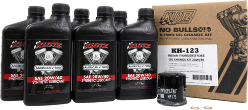 KLOTZ Indian Thunderstroke 6Qt Synthetic Oil Change Kit KH-123