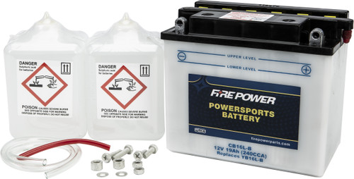 FIRE POWER Battery W/Acid Cb16L-B 12V Heavy Duty CB16L-B