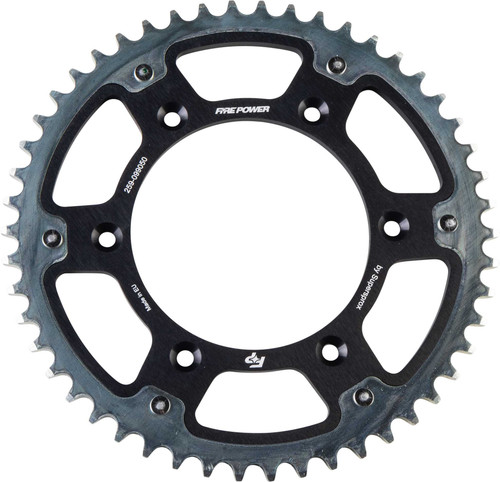 FIRE POWER Rear Sprocket Hybrid 50T Blk/Sil FPH-990-50-BLK
