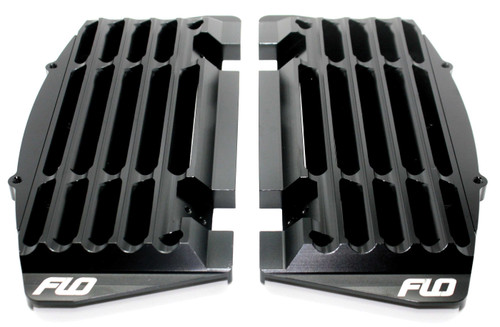 FLO MOTORSPORTS High Flow Radiator Braces Black FLO 754BLK