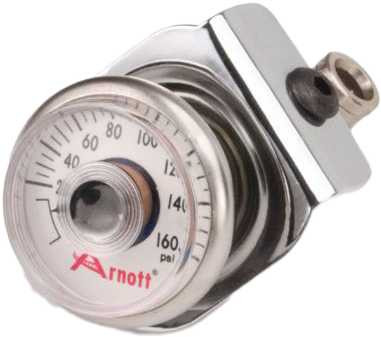 ARNOTT Pressure Gauge & Bracket Chrome K-2636