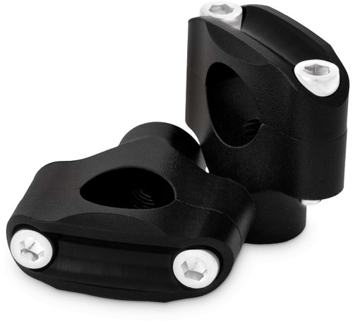 BURLY BRAND Reaper 1-1/2" Risers 1" Bar Set - Texture Black B12-8015TB