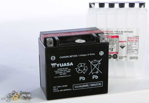 YUASA Battery Ytx14L-Bs Maintenance Free YUAM3RH4L