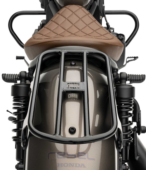COBRA Solo Luggage Rack Tube Black Hon Rebel 300/500 02-4108B