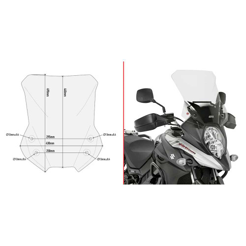 GIVI Windshield Specific Clear Suz D3112ST