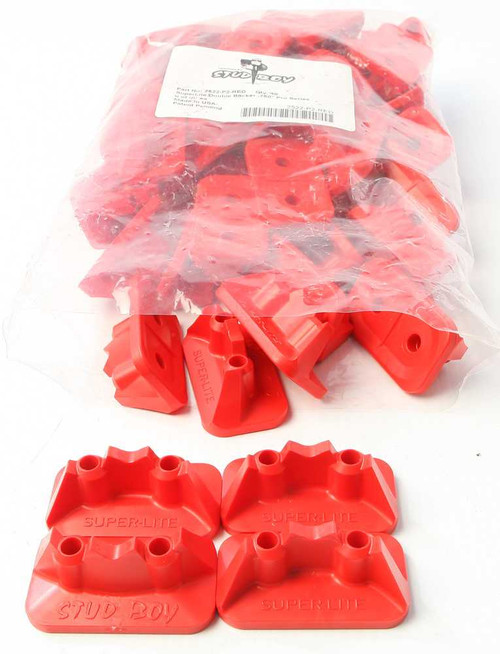 STUD BOY Super-Lite Pro Series Double Backers .75" 48/Pk Red 2522-P2-RED