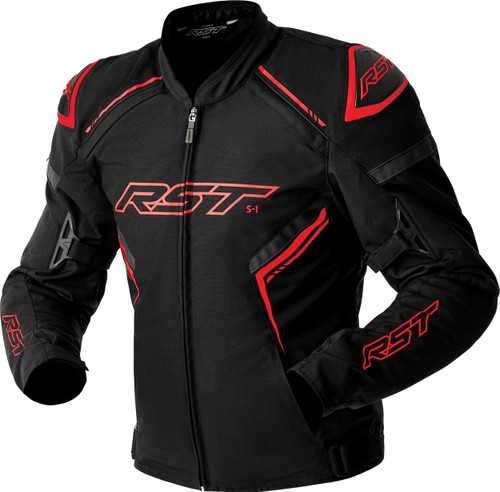 RST S1 D3O Textile Jacket Black/Grey/Red Md 103614RED-42