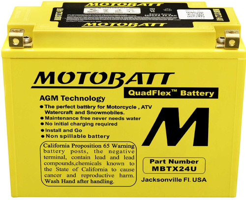MOTOBATT Battery Mbtx24U Sealed Factory Activated MBTX24U