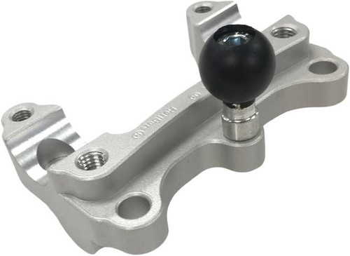 HELIBARS Handlebar Risers Tour W/Ram Ball Silver Tri HR06169-RB