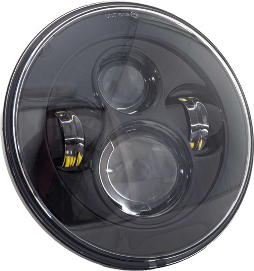 LETRIC LIGHTING CO 7" Led Headlight Black Indian LLC-ILH-7B