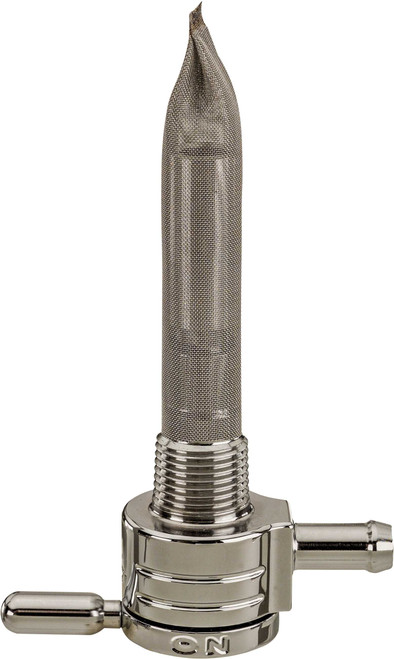 GOLAN 3/8 Npt Petcock Straight Chrome 5/16 Hose 75-516S-CS