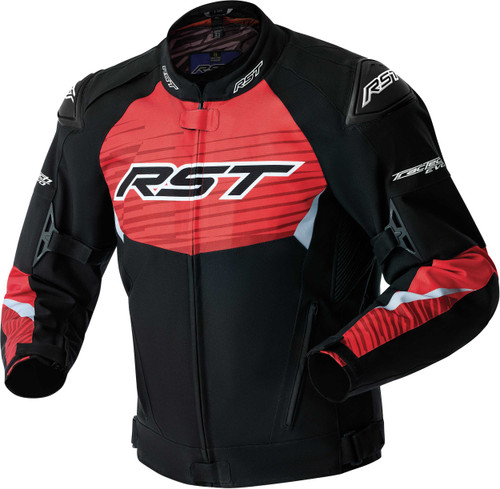 RST Tractech Evo D3O Jacket Black/Flo Red Textile Sm 103640F.RED-40