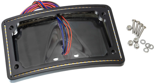 LETRIC LIGHTING CO Perfect Plate Light Curve Blk Universal Fit LLC-CPPL-B