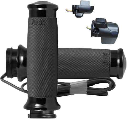AVON Custom Contour Heated Black Twist Grip CC-86-AN-F24-HT