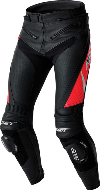 RST Tractech Evo D3O Pants Blk/Flo Red Leather 2X 103636F.RED-38