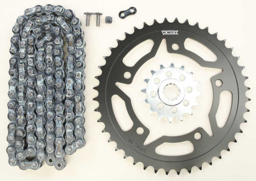 VORTEX Sprocket/Chain Kit Stl/Stl 16/44T Sil Rx3 520-110L Blk CK6307