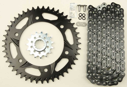 VORTEX Sprocket/Chain Kit Stl/Stl 16/47T Sil Rx3 520-116L Blk CK6310