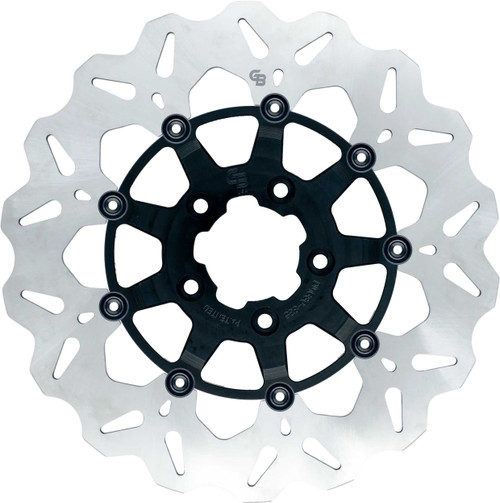 GBRAKES Rotor 11.8" Floating Wave Rr Black GBDU004