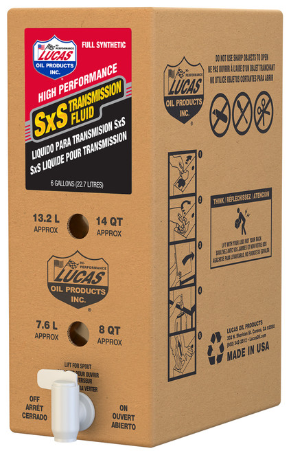 LUCAS Sxs Synthetic Transmission Oil 6Gal Bib 18050