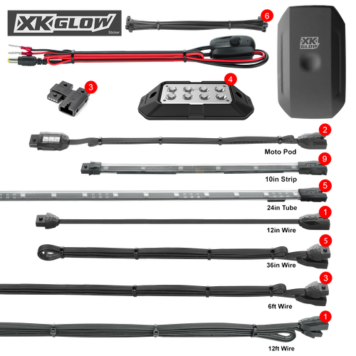 XK GLOW Led Underglow Advanced Kit Pol XK-SLING-ADV