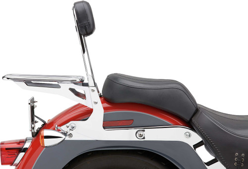COBRA Detachable Backrest Round Chrome Softail 07-17 602-2002
